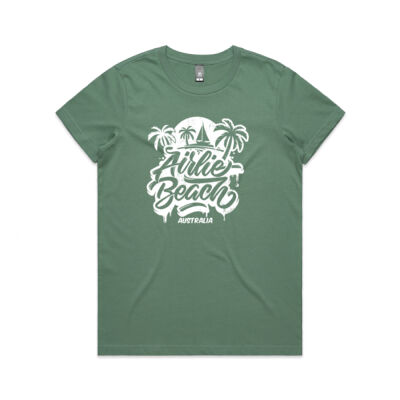 AIRLIE BEACH LETTERING - AS Colour - Maple Tee Thumbnail